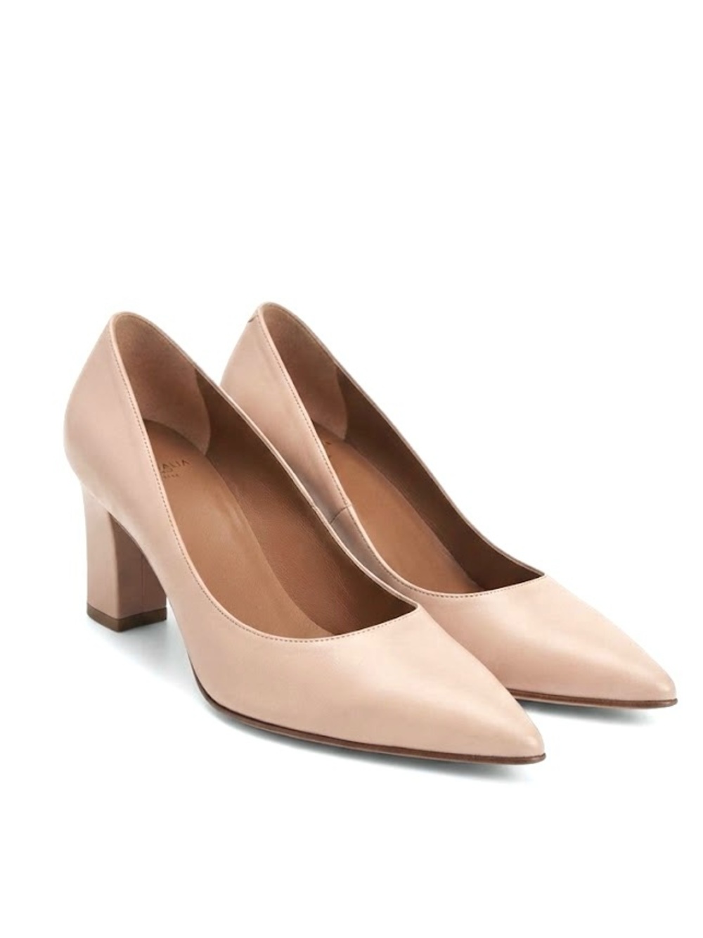 Aquatalia Nude Genuine Leather Pointed Toe Heels Size 9.5